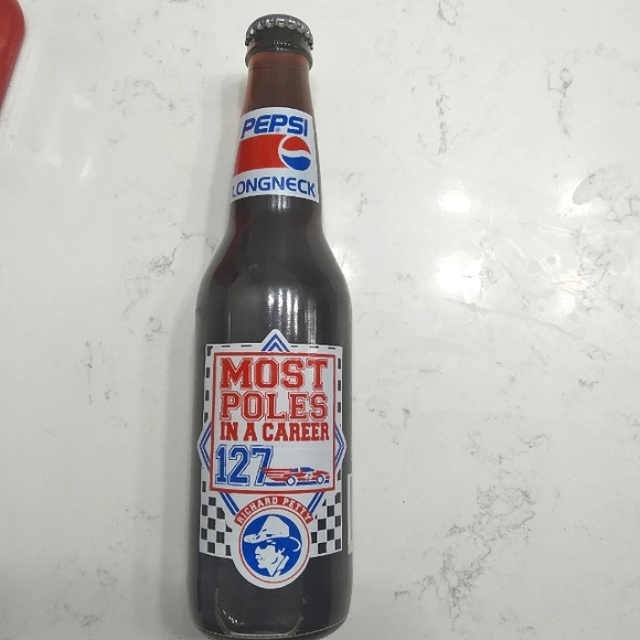 Vintage 1970’s Pepsi Soda Glass Bottle Commemorative Nascar Richard Petty - Picture 1 of 4